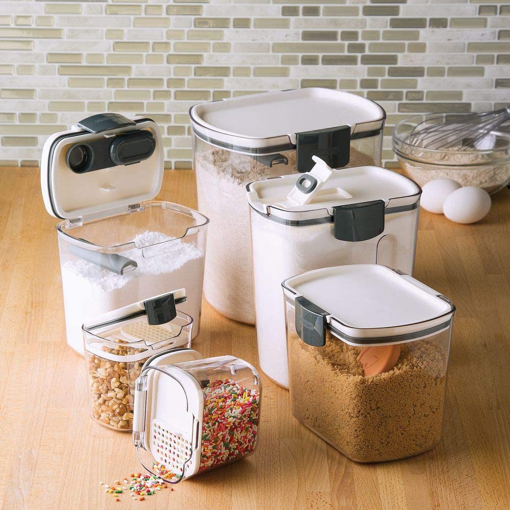 Granrosi Flour and Sugar Containers, Set of 4 Kitchen Storage Containers,  Airtight Food Storage Containers, Canister Sets for Kitchen Counter,  Kitchen