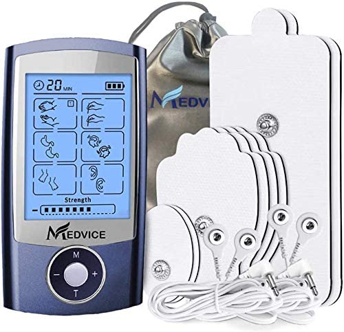 AUVON 24 Modes Dual Channel TENS Unit Muscle Stimulator with 2X Battery  Life, Rechargeable TENS Machine for Pain Relief, Belt Clip, Continuous Time
