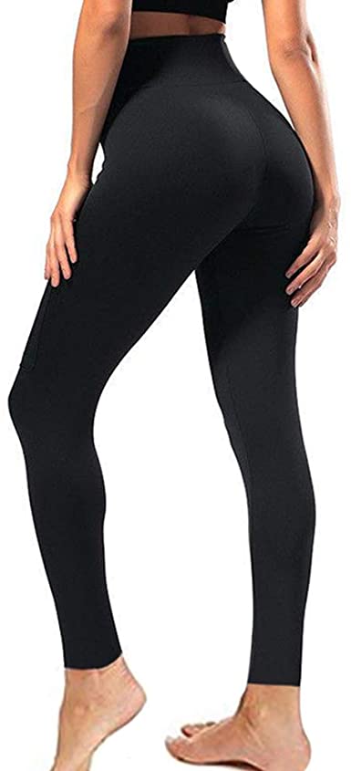 Hi Clasmix Yoga Pants With Pockets For Women - Leggings With Pockets High  Waisted Tummy Control Non See-Through Workout Pants (Small, Navy