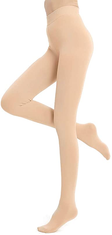 BIVIGAOS Women's Warm Fleece Leggings Seamless Pantyhose Natural