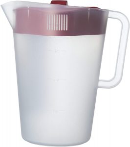 Youngever 2 Quarts Plastic Pitcher with Lid Clear Plastic Pitcher Great for Iced Tea Sangria Lemonade and More