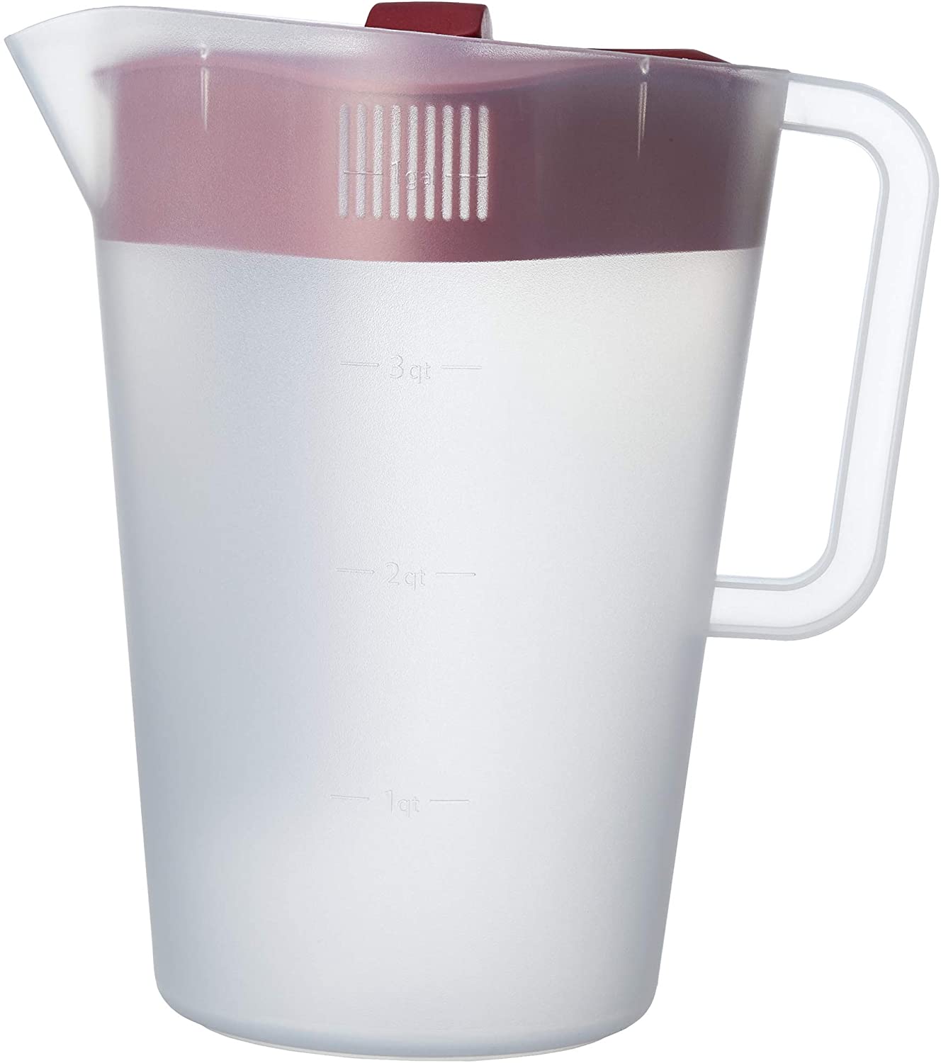 Rubbermaid, 2 Quart, 1 Pack, Red, Plastic Simply Pour Pitcher with