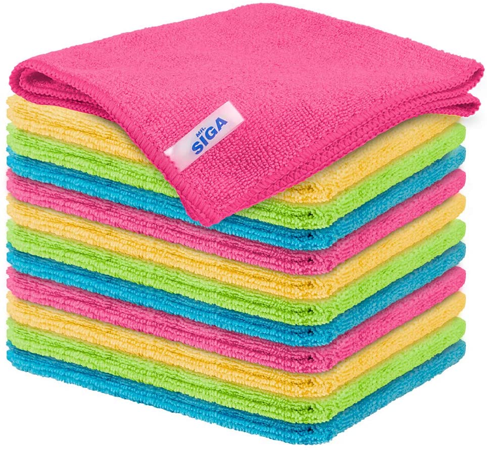 12 Pack Super Soft Microfiber Cleaning Cloths, Eco-Friendly Kitchen Towels  Wash Cloths - Car Cleaning Cloths Machine Washable, Super Absorbent, Kitchen  Lint-free Dishcloths (Random color) 