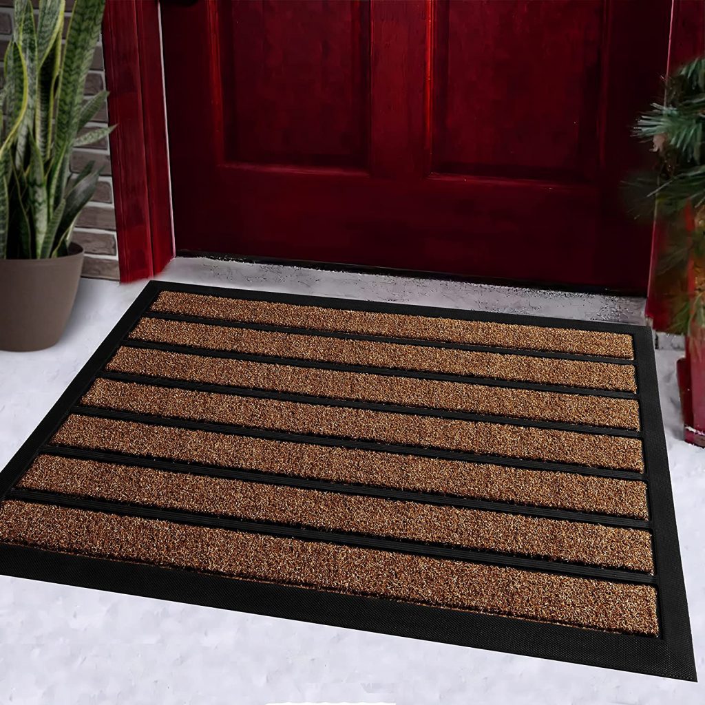 ubdyo Striped Artificial Grass Welcome Mat