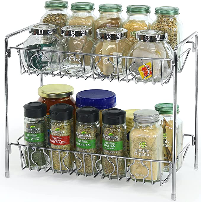 SWOMMOLY Spice Rack Organizer with 36 Empty Spice Jars, 396 Labels & Funnel