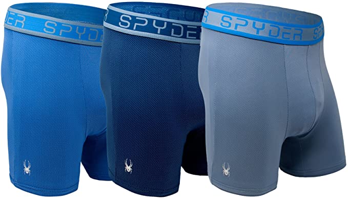 Buy Spyder men 3 pieces brand logo boxer briefs black and grey and orange  Online