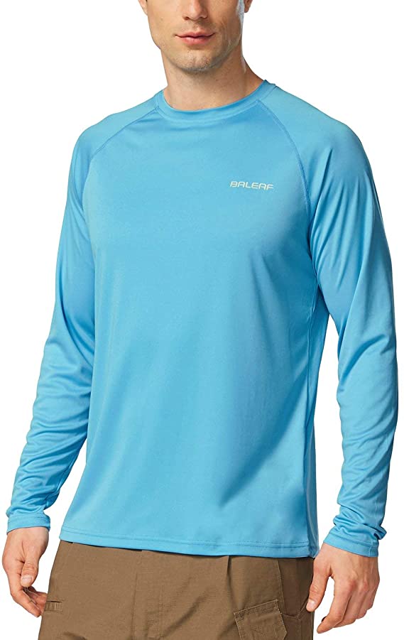 Real Essentials 4 Pack: Men's Dry-Fit UV Moisture Wicking UPF 50+ SPF Sun  Protective Fishing Hiking Swim Long Sleeve Shirt