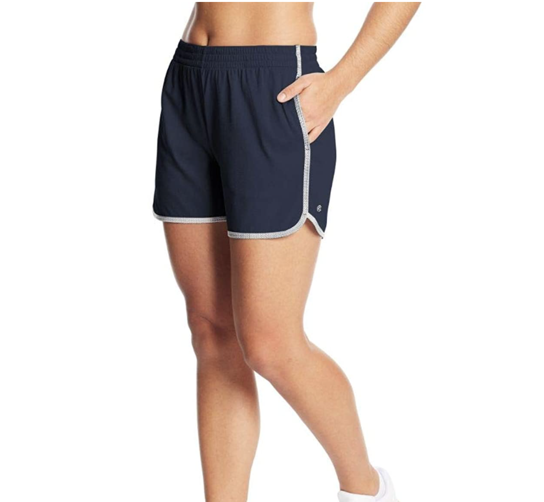 R-Gear Women's 5-Inch Zipper Pocket Running Workout Shorts