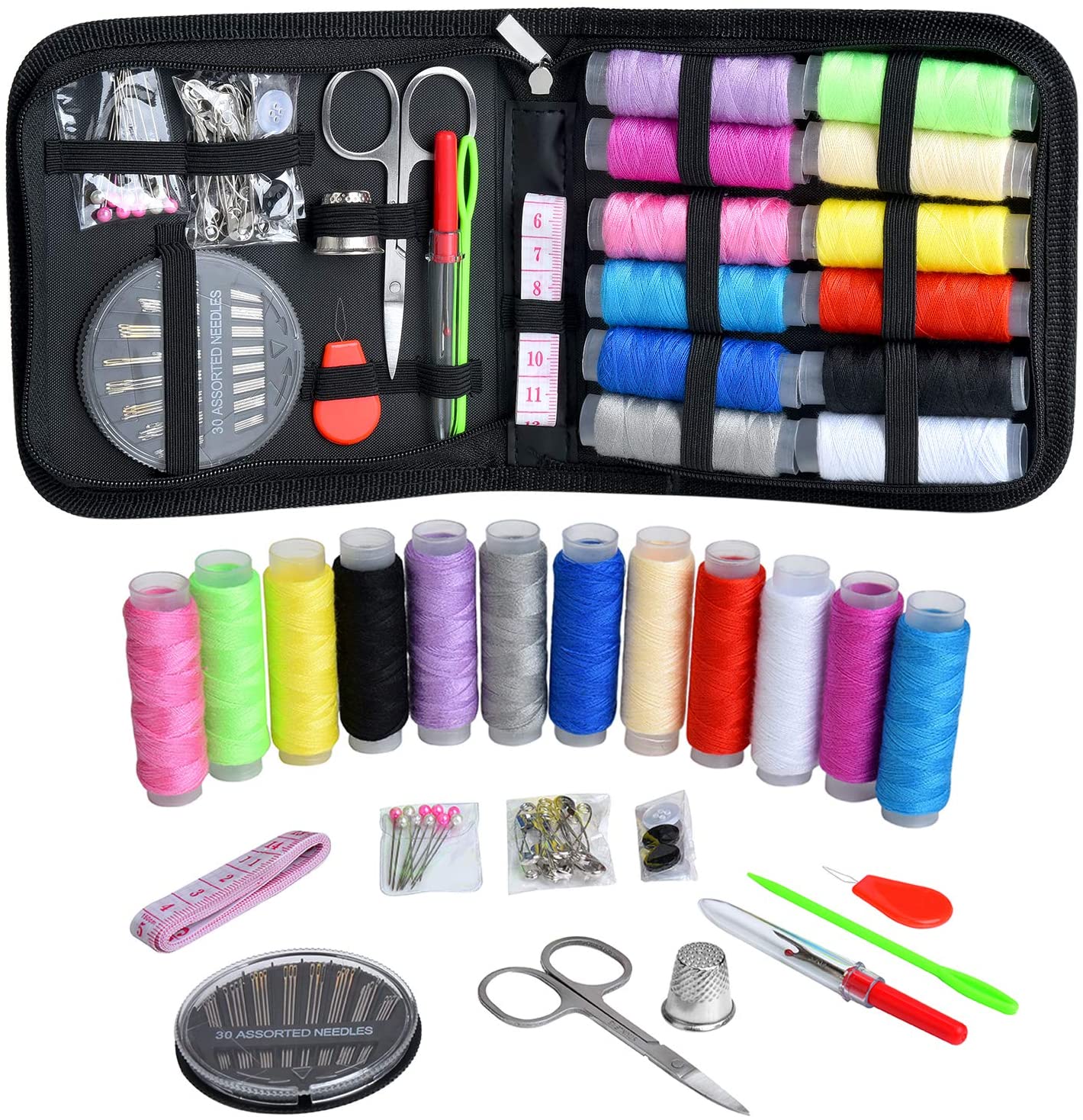 VelloStar Small Sewing Kit for Adults & Kids – Easy-to-Use Needle and  Thread Kit for Quick Fixes, Basic Emergency Sewing Kit with Sewing Supplies  and Accessories - Beginner Travel Sewing Kit 