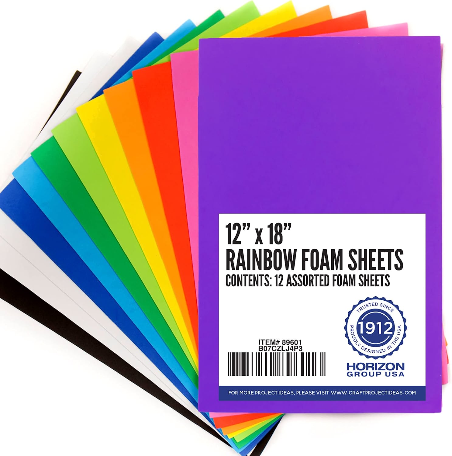 Tosuced 80 Pcs Eva Foam Handicraft Sheets, Craft Foam Sheets Assorted Colorful for Craft Projects,Kids DIY Projects Classroom Parties