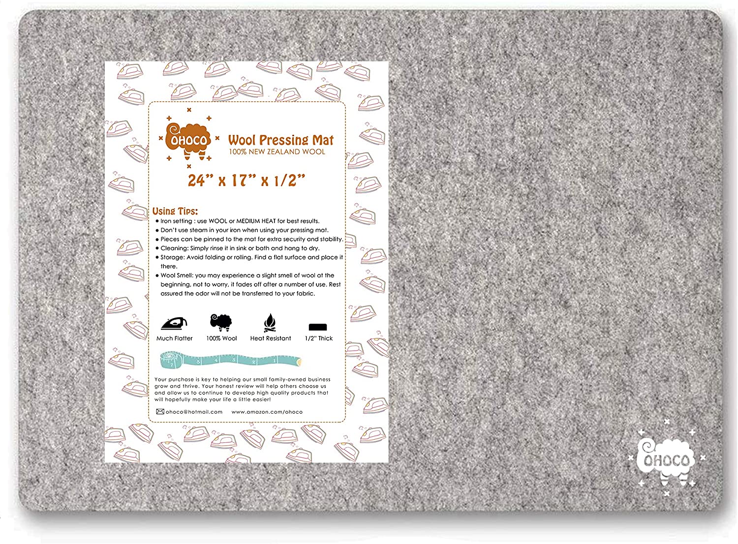 Oliso - Pro-Press Premium Wool Pressing Mat - 854537008516