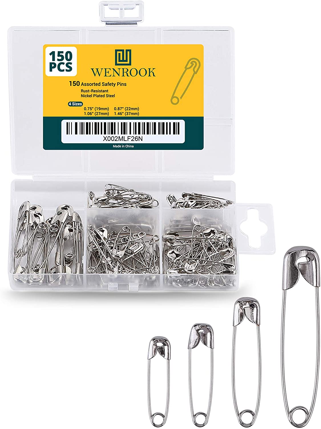 NiftyPlaza Extra Large Safety Pins, 2 Inch 100 Pack