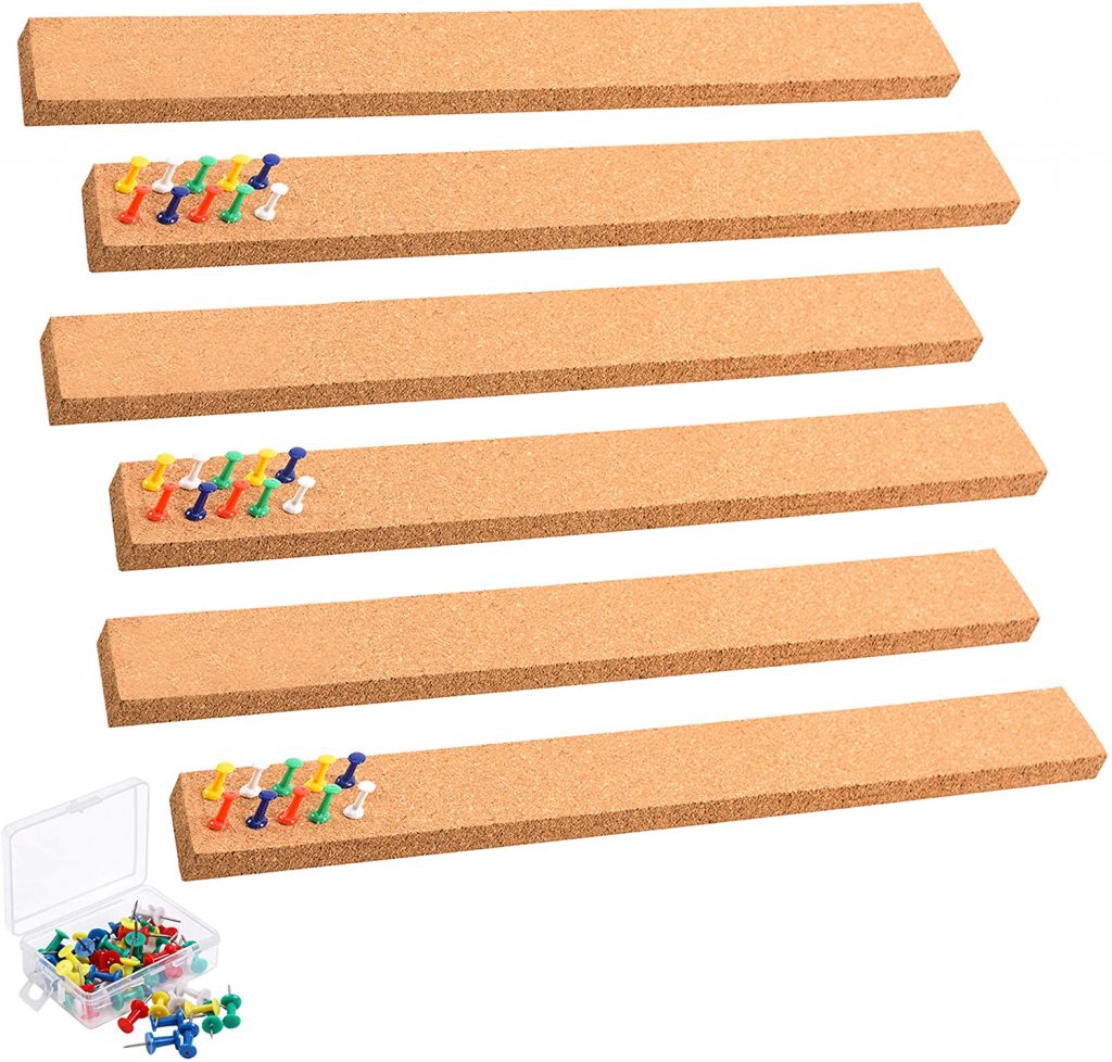 Máttel Fine-Grain Cork Board Strip, 4-Pack