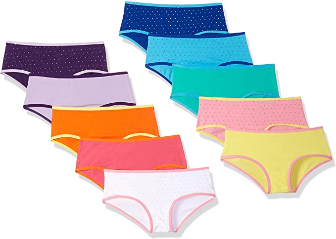 Winging Day Big Girls 100% Cotton Panties Cute Print Underwear Size 12
