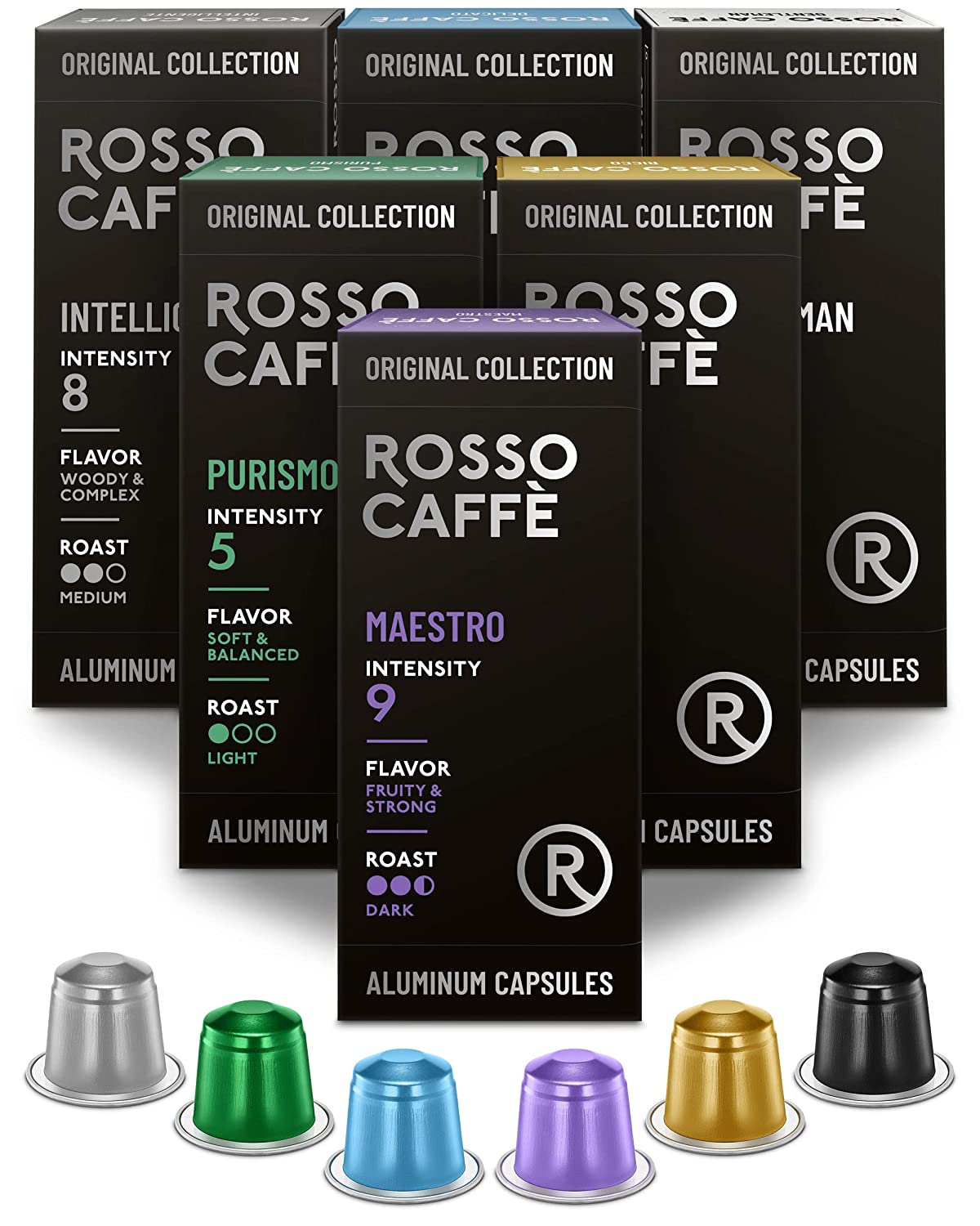 Rosso Caffè Premium Espresso Pods, 60-Pack