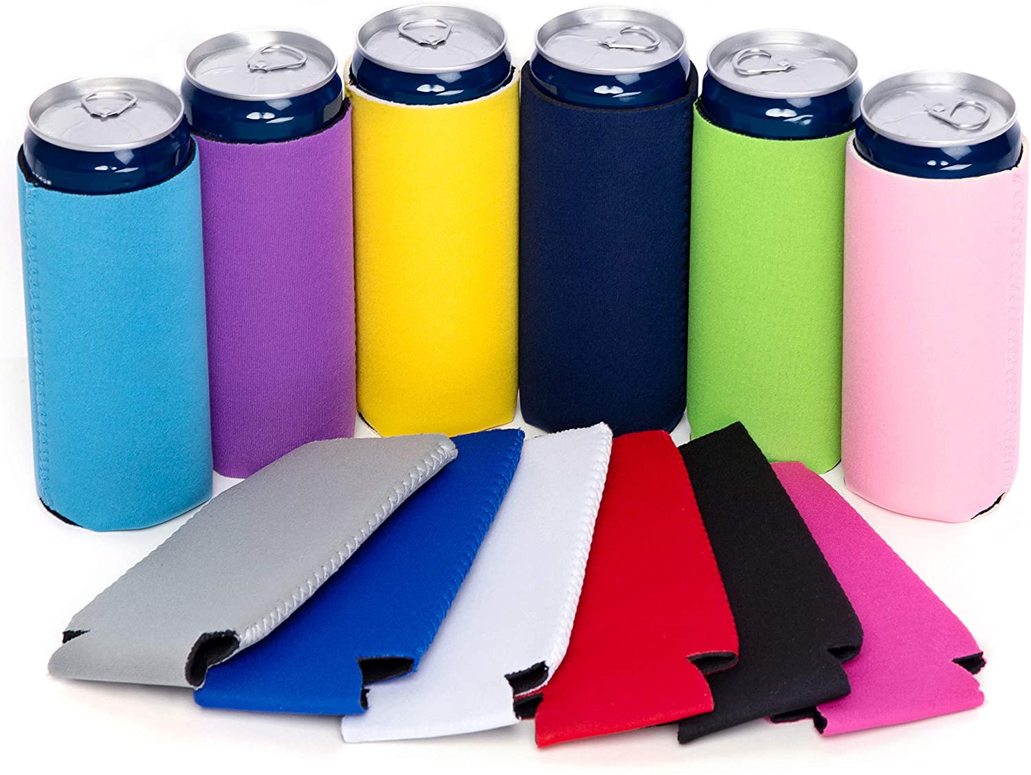 KOOZIE 25 Pack Blank Beer Can Coolers - Bulk Insulated Drink