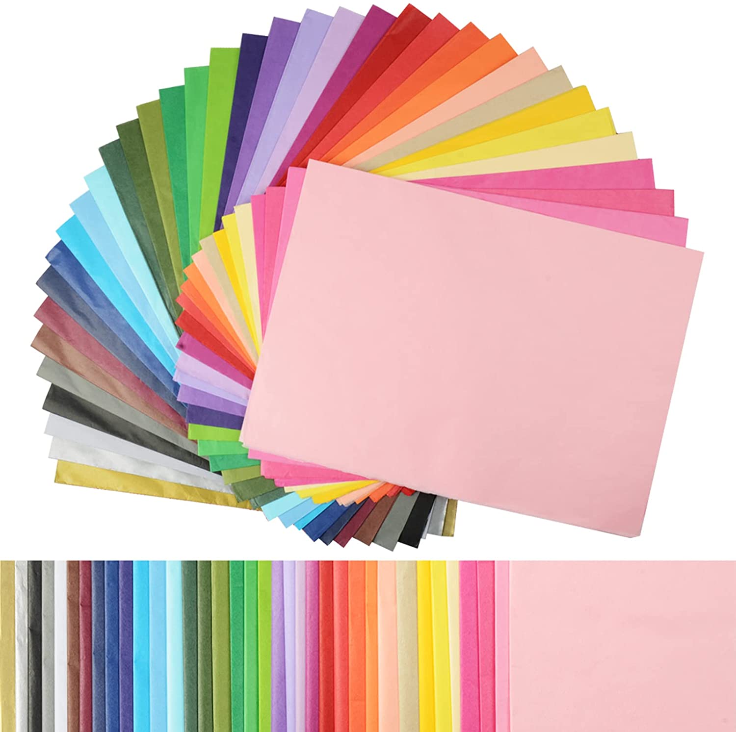 Hallmark Tissue Paper (Pastel Rainbow, 8 Colors) 120 Sheets for