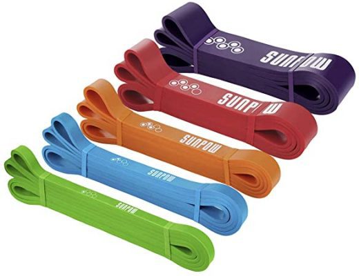 WSAKOUE Latex Pull-Up Assistance Band, 4-Pack