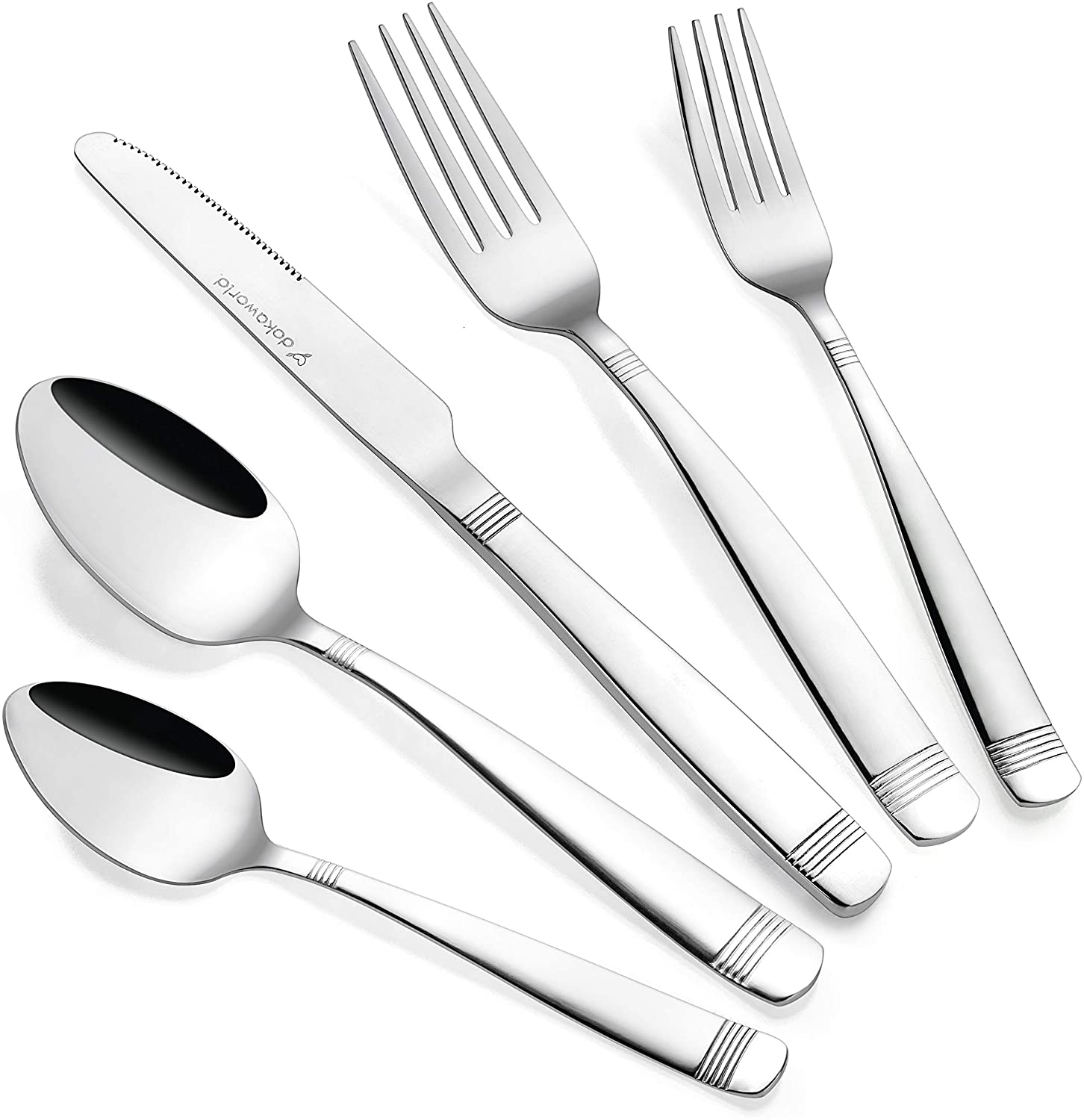 HIWARE 48-Piece Silverware Set with Steak Knives for 8, Stainless Steel  Flatware Cutlery Set For Home Kitchen Restaurant Hotel, Kitchen Utensils  Set
