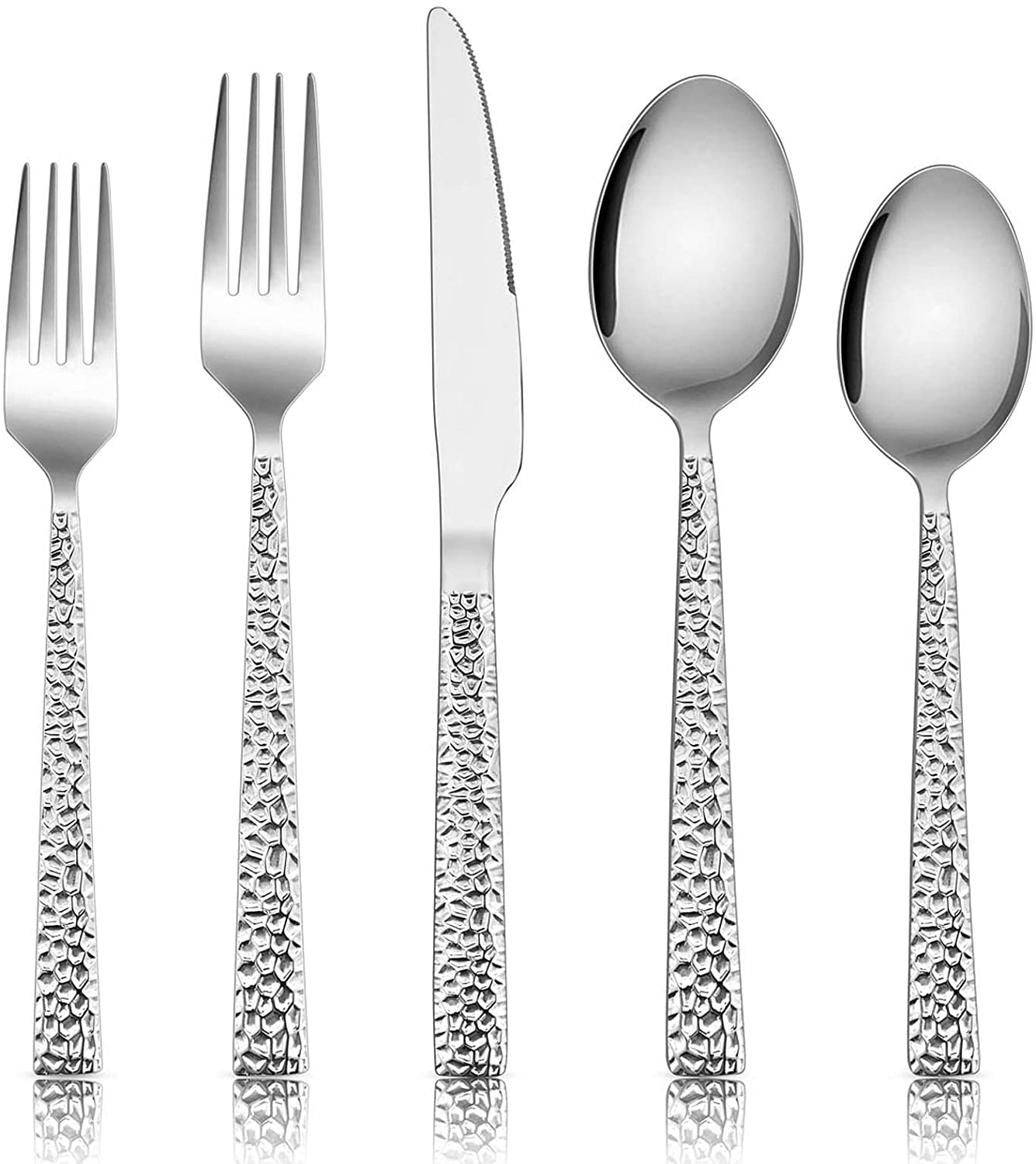 Hiware 48-Piece Silverware Set with Steak Knives for 8, Stainless Steel Flatware  Cutlery Set For Home Kitchen Restaurant Hotel, Mirror Polished, Dishwasher  Safe 