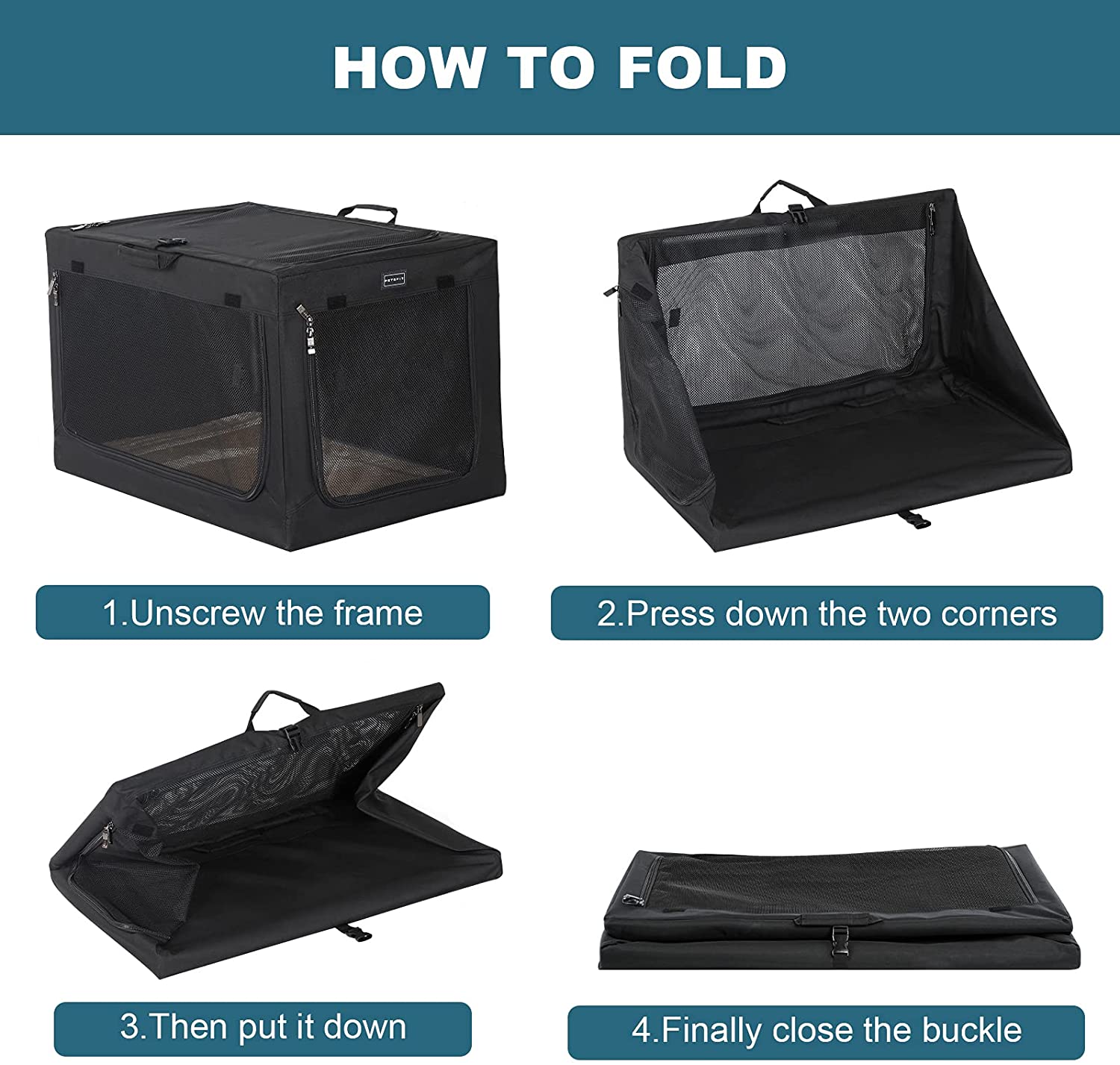 pet crate how to fold