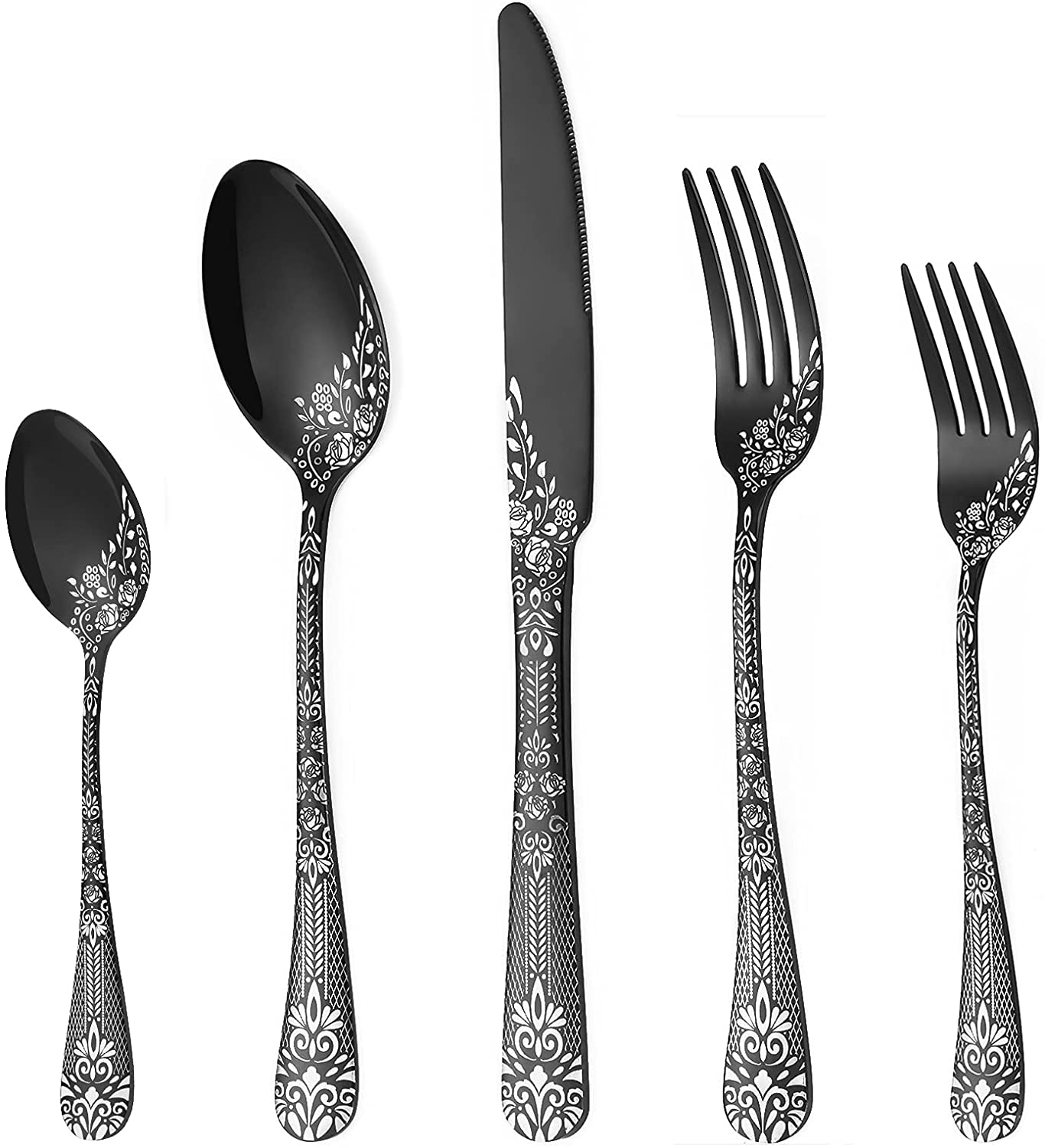 Hiware 48-Piece Silverware Set with Steak Knives for 8, Stainless Steel  Flatware Cutlery Set For Home Kitchen Restaurant Hotel, Mirror Polished