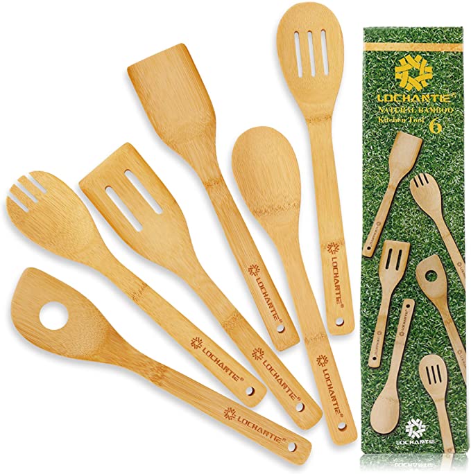 Zulay Kitchen Teak Wooden Cooking Spoons (6 Pc Set), 6 - Kroger
