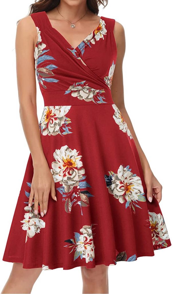 Grace Karin Sleeveless Wrap Floral Wedding And Party Guest Dress