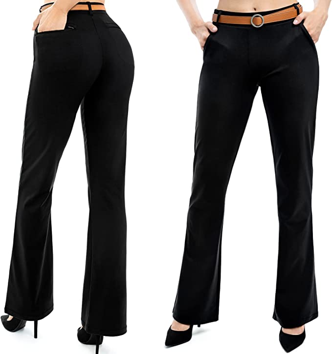 Tapata Women's 32'' High Waist Stretchy Bootcut Dress Pants Tall, Petite,  Regular for Office Business Casual Black,S : : Clothing, Shoes &  Accessories