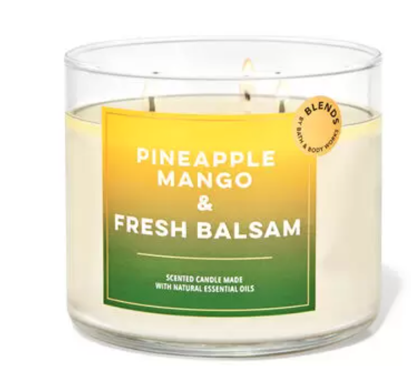 bath and body works fresh balsam 3 wick candle