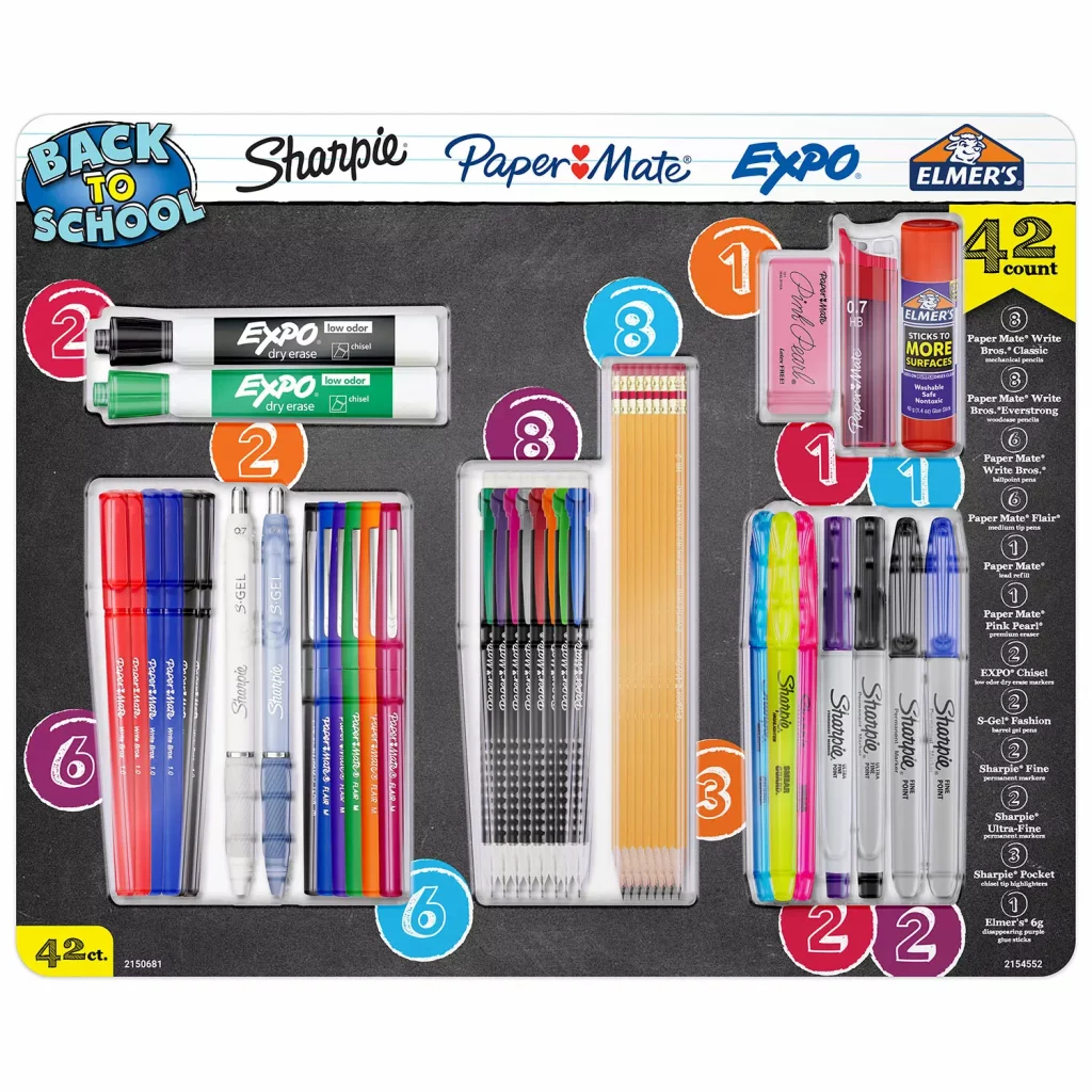 Sam's Club's school supplies deals include $ on a 56-piece Bic writing  kit