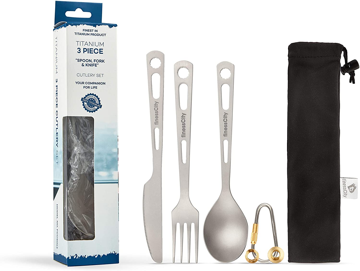 3 Pc Stainless Steel Folding Cutlery set - Wealers