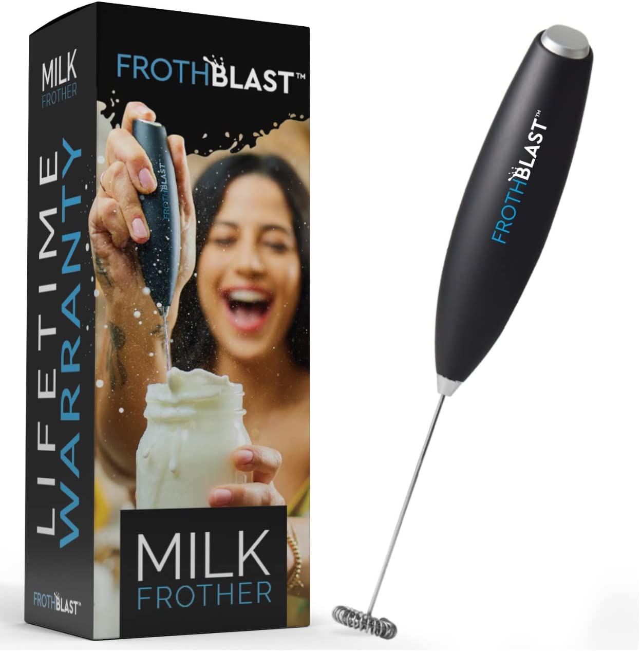 ElitaPro High-Speed 19,000 RPM, Milk Frother Double Whisk Egg