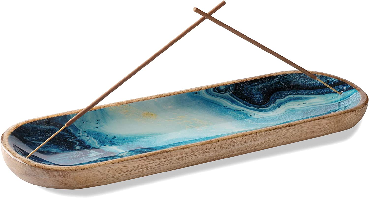 Folkulture Mango Wood Trough Incense Holder