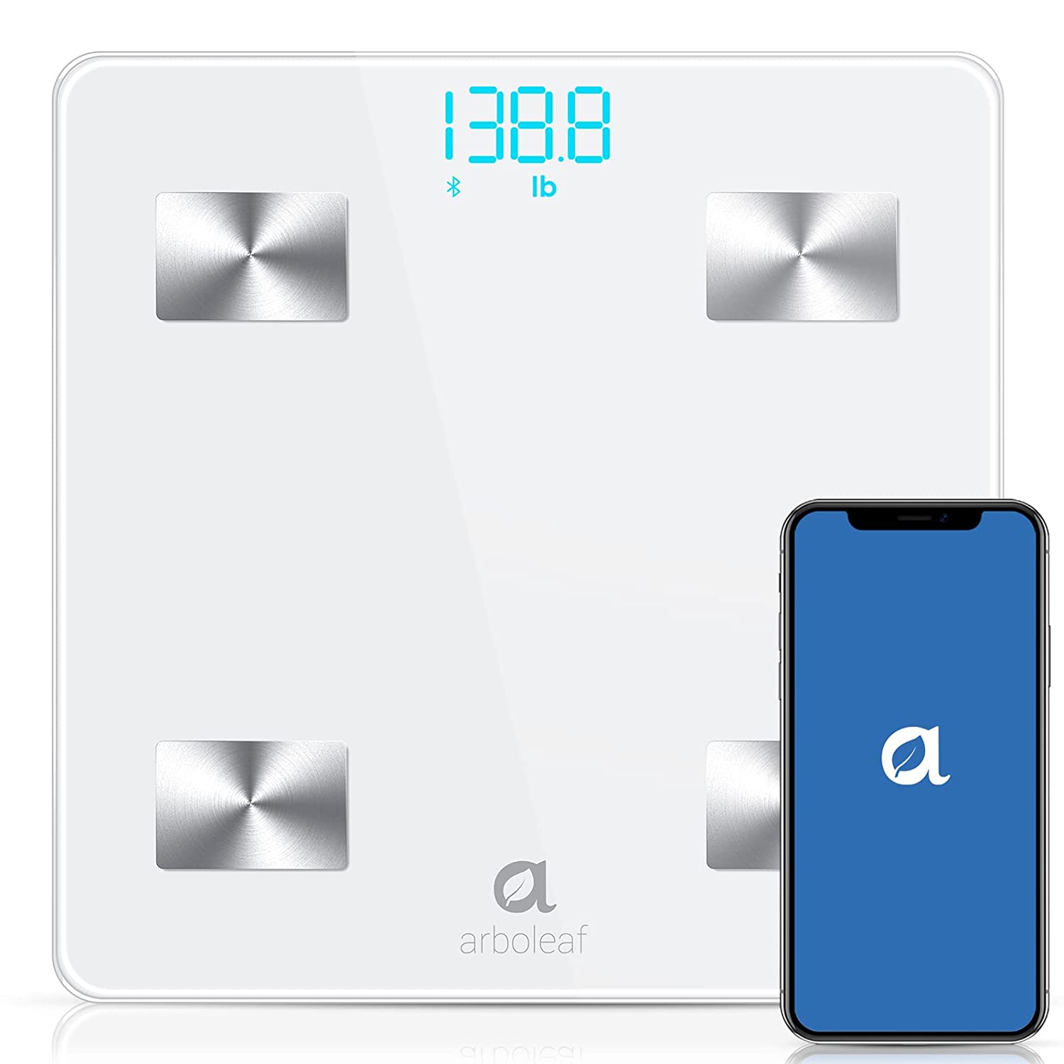 Arboleaf Digital Scale - Smart Scale Wireless Bathroom Weight Scale with  iOS, Android APP, Unlimited Users, Auto
