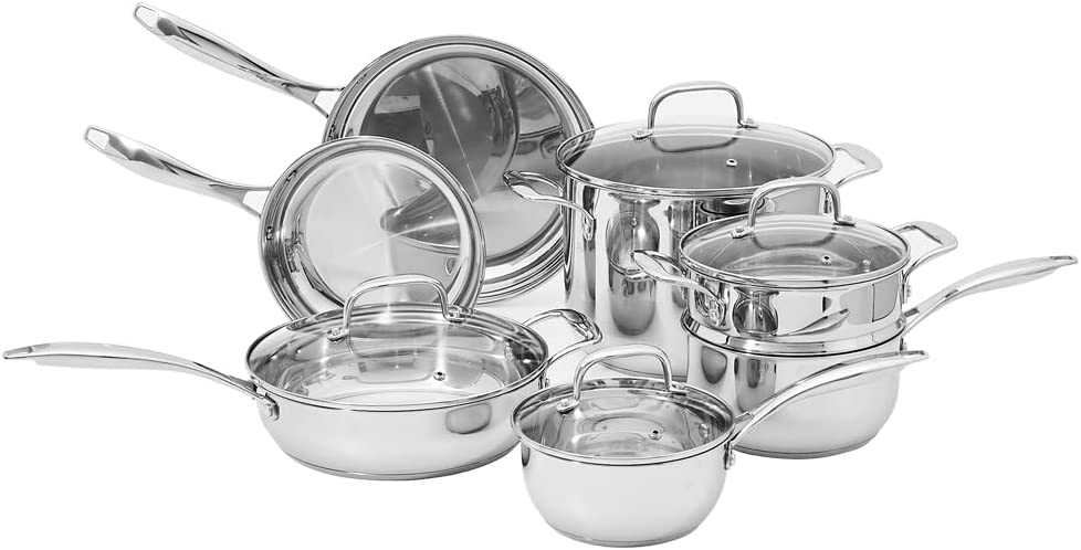 PAPJ 11 - Piece Non-Stick Stainless Steel Cookware Set & Reviews