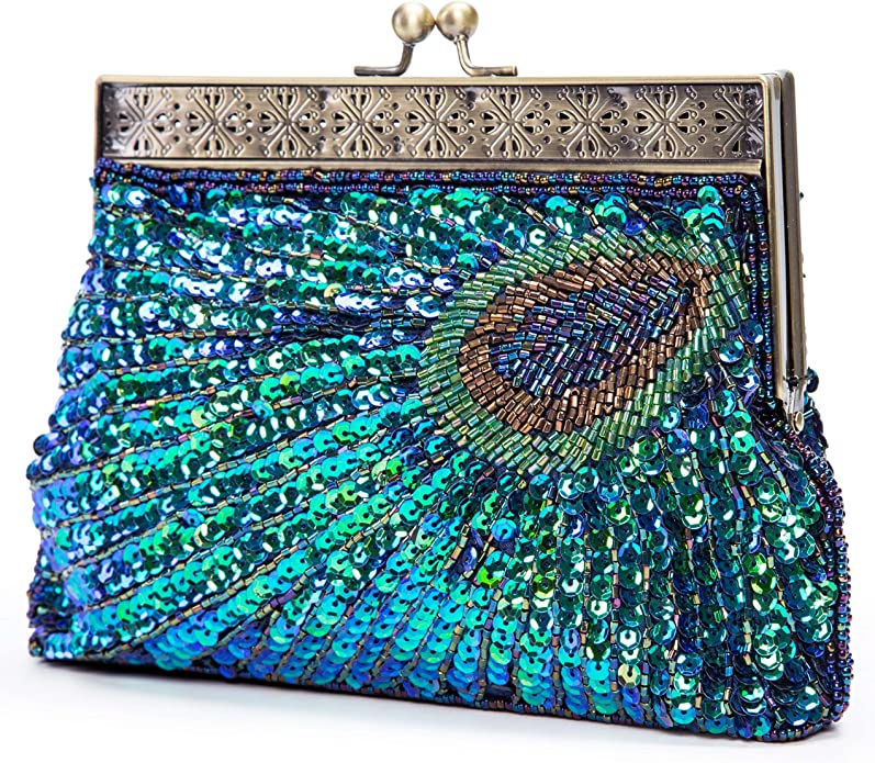 GM LIKKIE Crossbody Clutch Purse for Women, Glitter Evening Bag