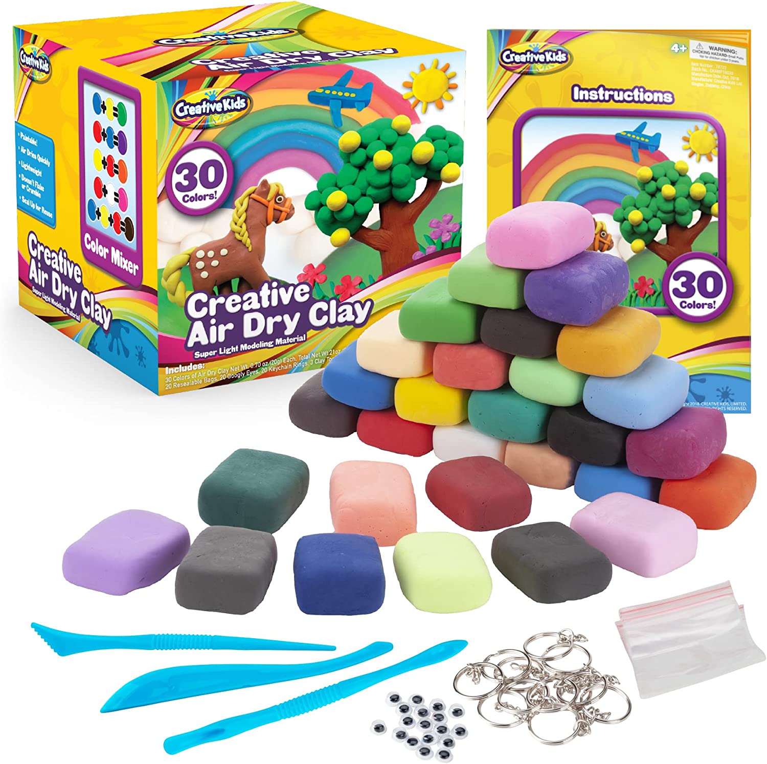 ifergoo Modeling Clay, 24/36 Colors Air Dry Clay Best Gift for Kids, Super  Light Magic Clay with Sculpting Tools and Project, No-Sticky and Non-Toxic