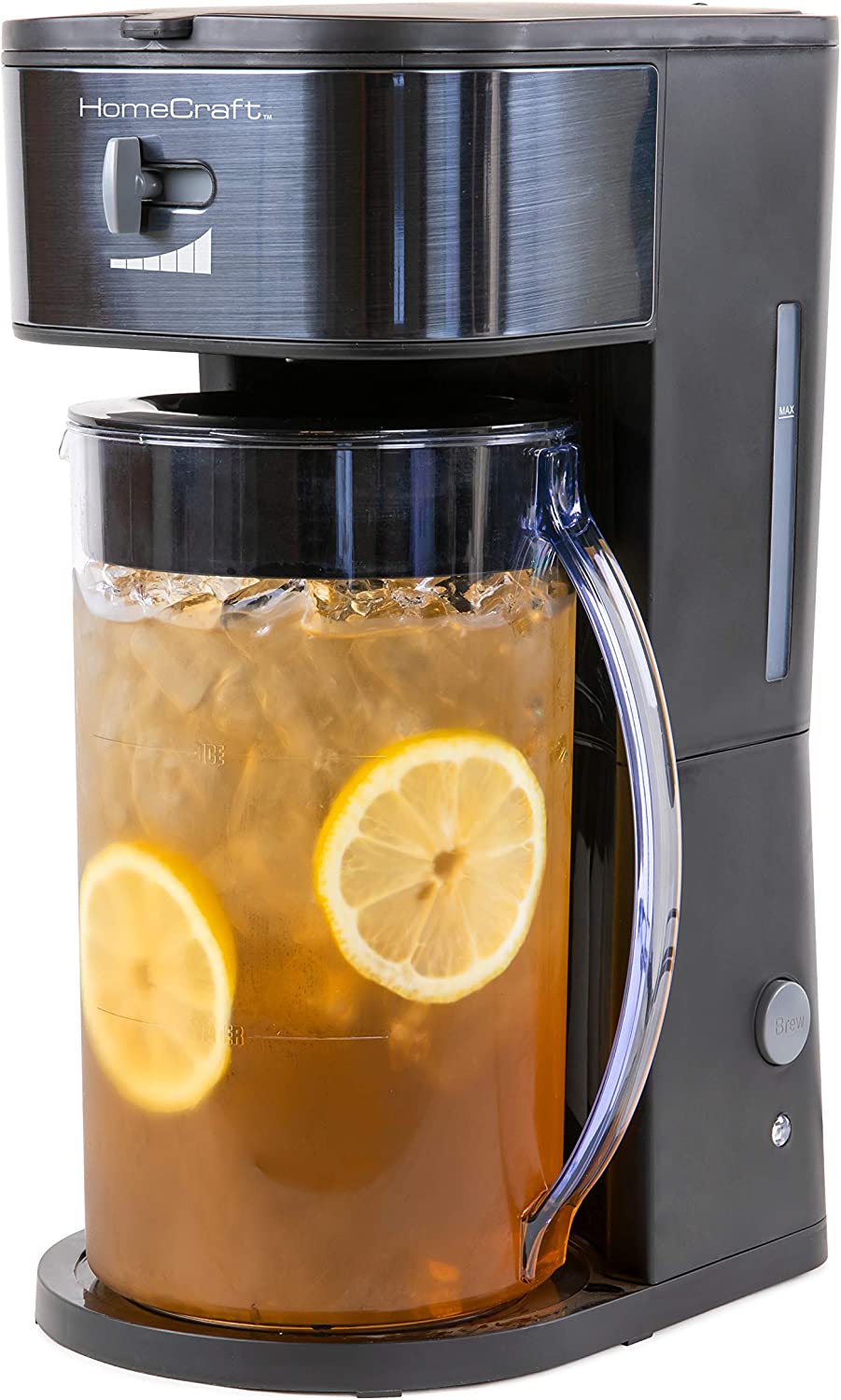  VETTA 2.5 Qt. Iced Tea Maker with Adjustable Strength Selector  for Tea and Iced Coffee Brewing, Works with Loose Leaf, Bagged Tea or  Coffee Grounds, Removeable Brew Basket, Reusable Filter, Black (