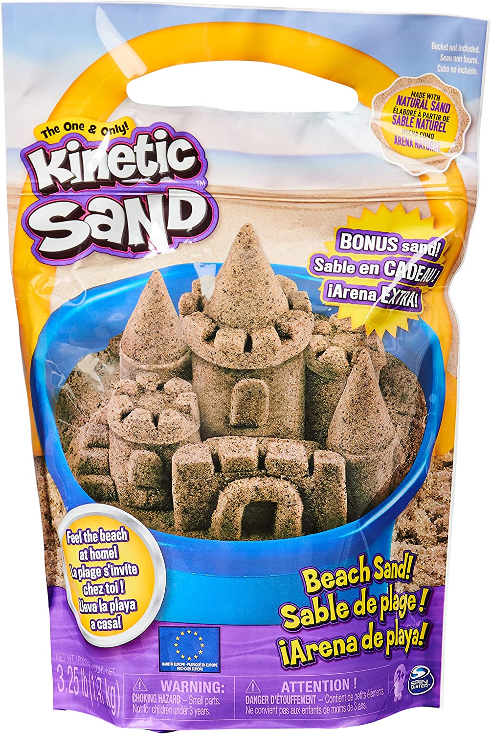 Kinetic Sand, Deluxe Swirl N' Surprise Playset, 2.5lbs of Play Sand (Red,  Blue