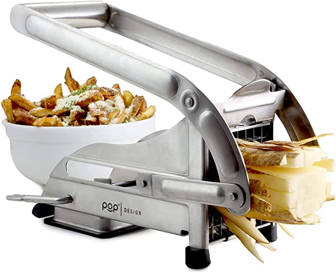 New Star Foodservice 43204 Commercial Grade French Fry Cutter with Suction Feet 1/2 inch