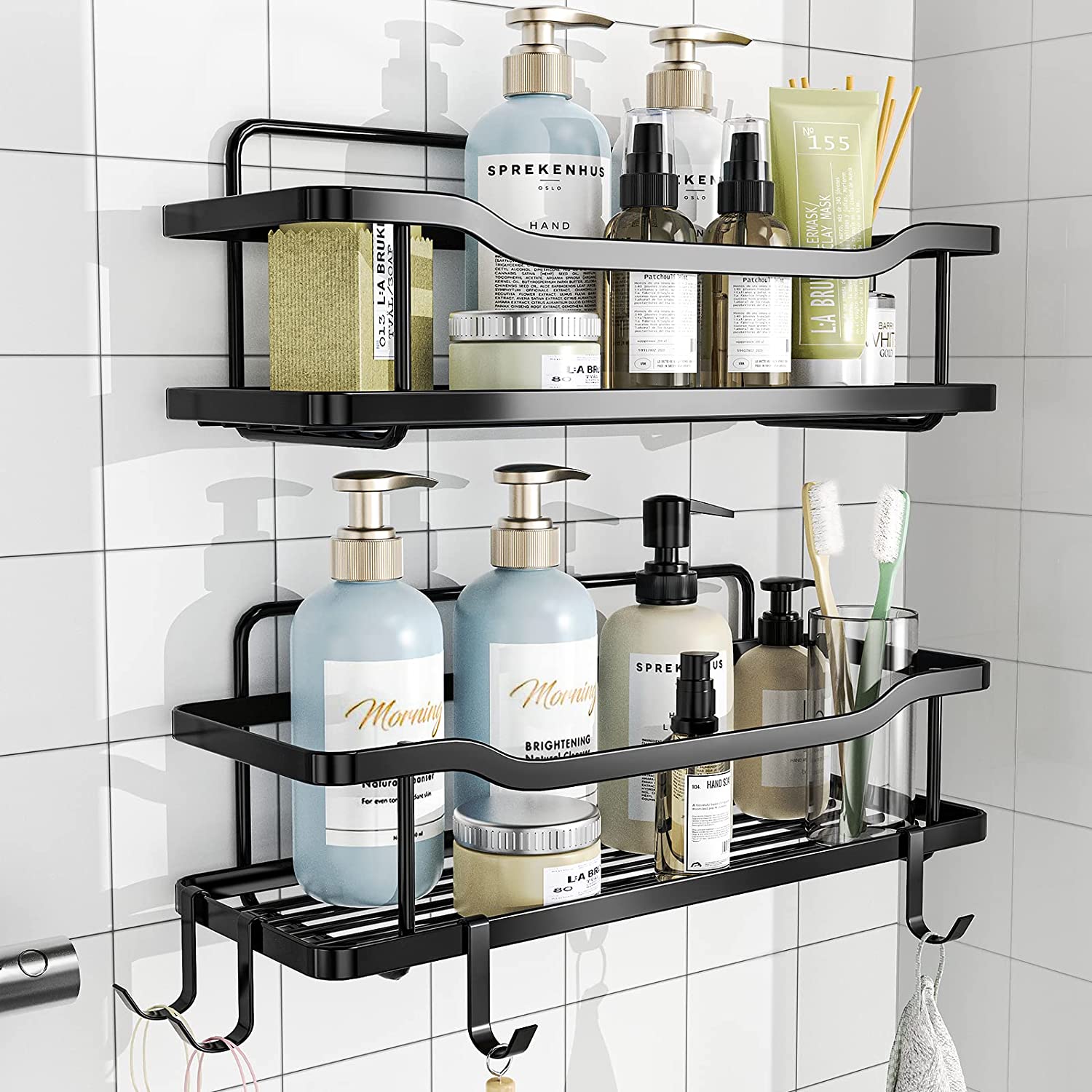 Product Review: Moforoco Shower Caddy Shelf Organizer Rack (2Pack) - The  Ultimate Bathroom Storage S 