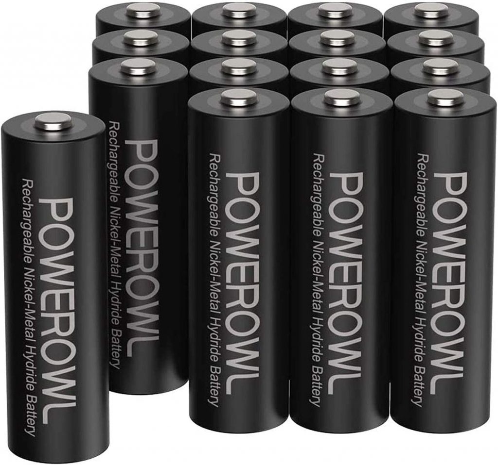 Powerowl Low Self Discharge Rechargeable Aa Batteries 16 Pack 6968