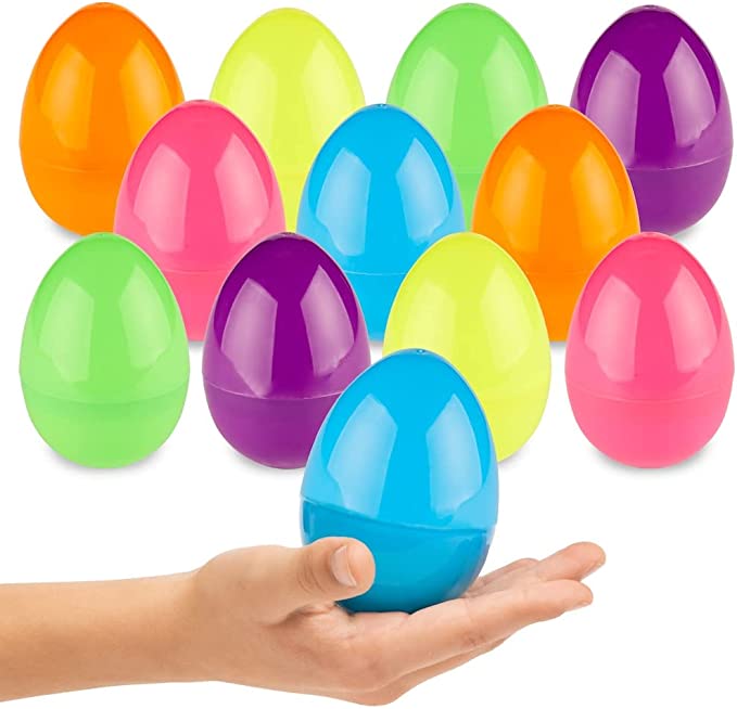  PREXTEX Fillable Plastic Jumbo Giant 12 Pieces Easter Egg, 12  Piece Empty Extra Large Easter Eggs, Assorted Solid Colors Jumbo Easter  Eggs