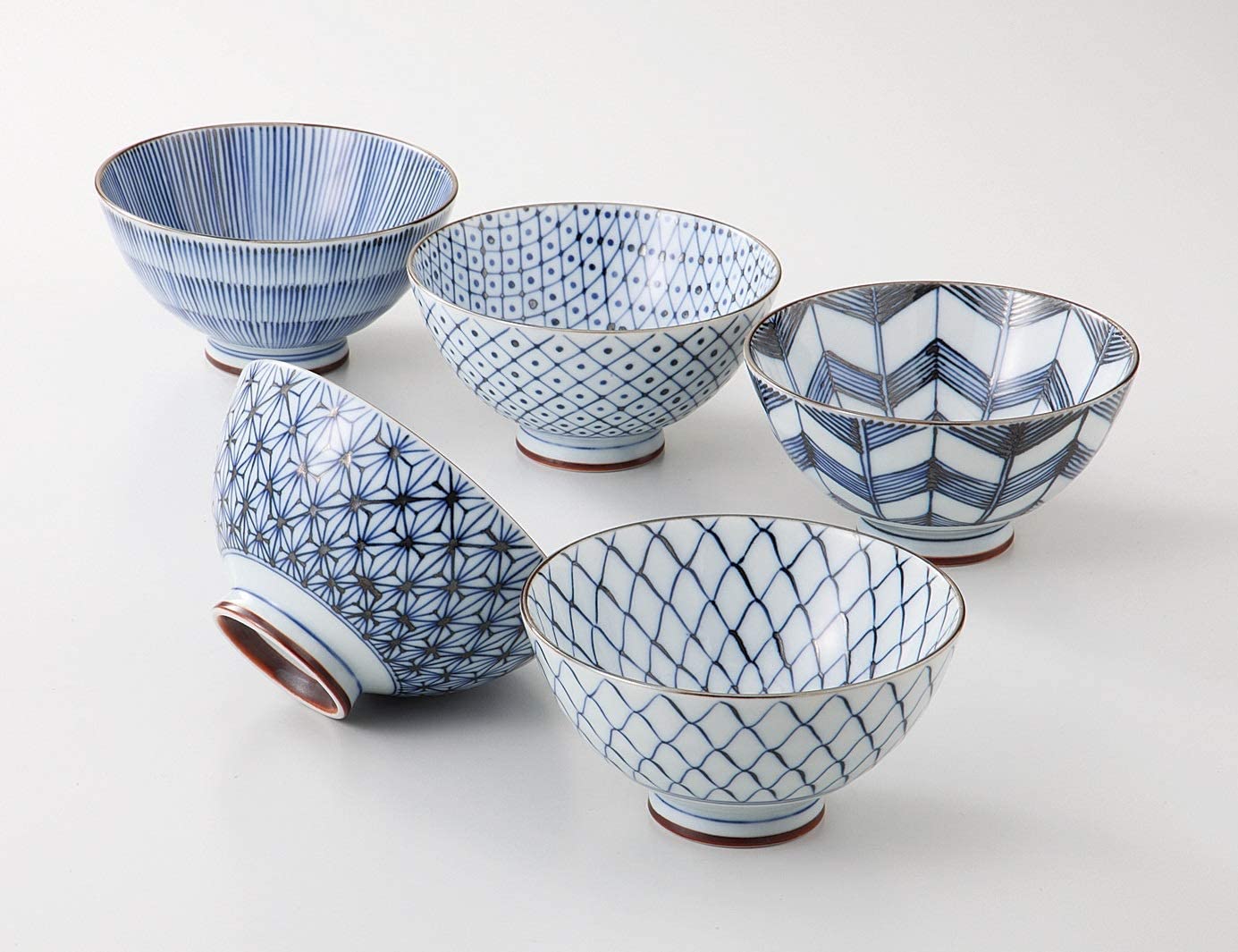 Mora Ceramics Scratch-Resistant Glaze Rice Bowls, 6-Piece