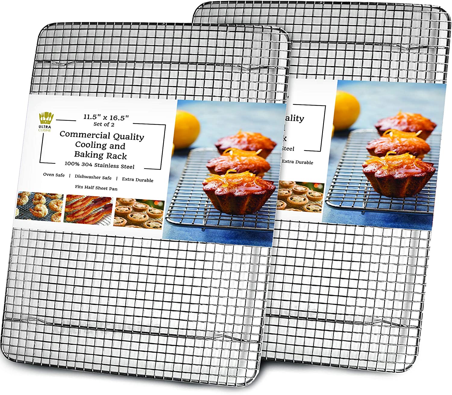 Kitchenatics Half Size Baking Sheet and Cooling Rack Set