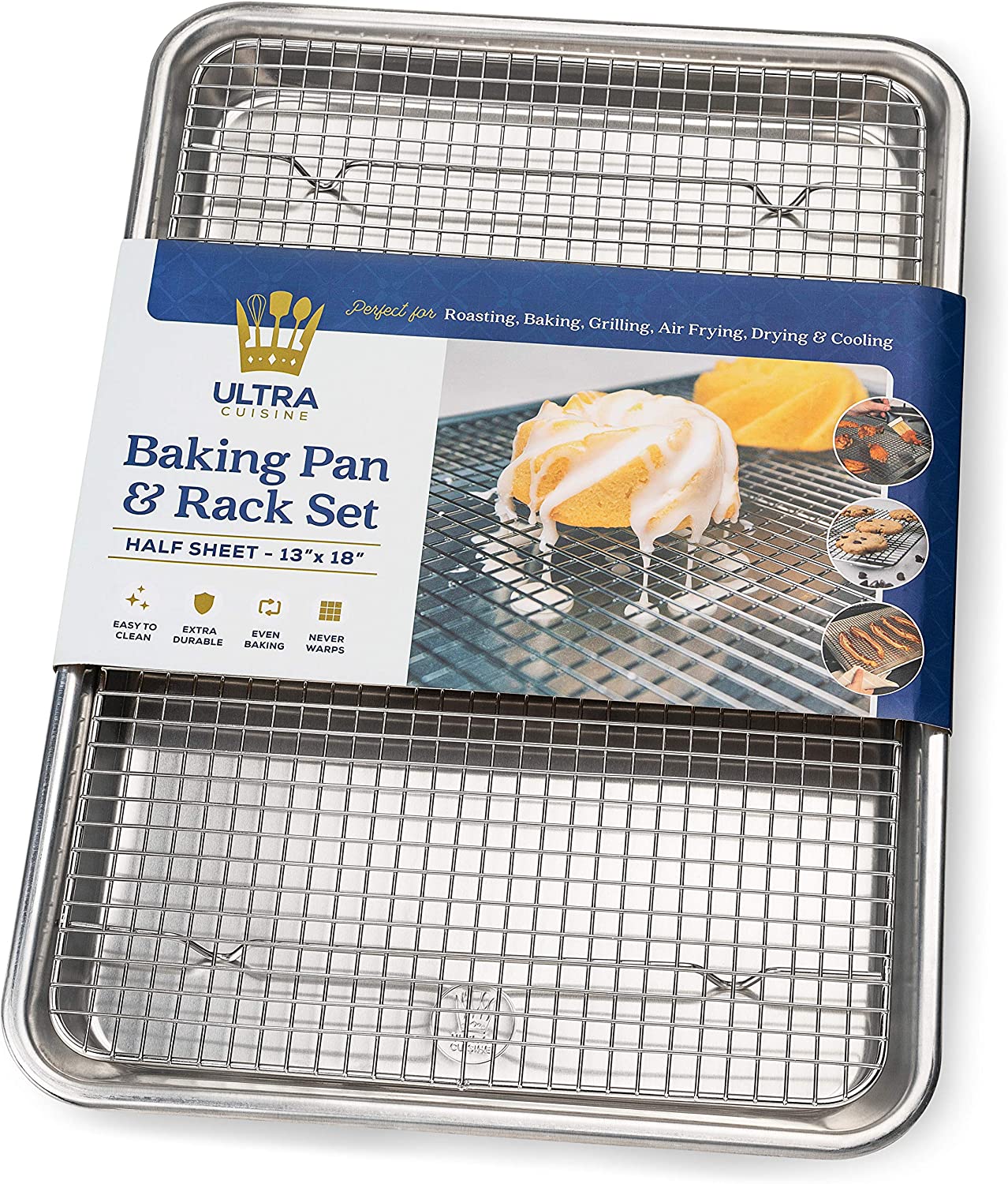USA Pan Extra Large Nonstick Sheet Pan + Cooling Rack