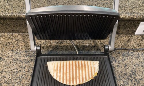 quesadilla in panini press