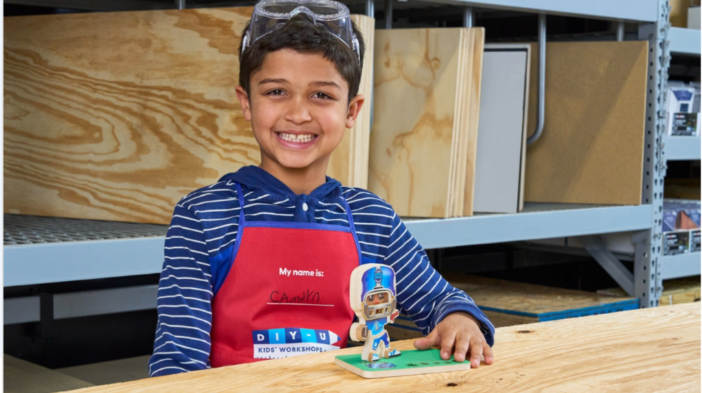 Lowe's has a free football-themed workshop for kids in September