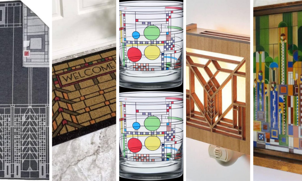 five Frank Lloyd Wright-inspired decor items